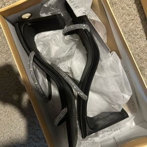 Black/Rhinestone Heels